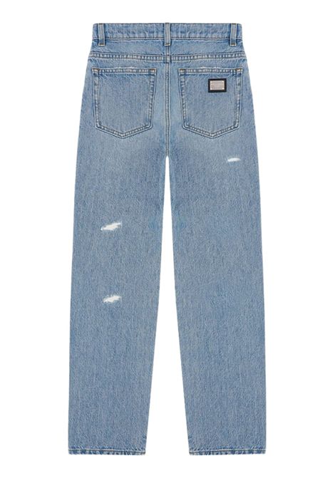 Jeans bambino azzurro in cotone DOLCE E GABBANA | GL42F44/MADENIM